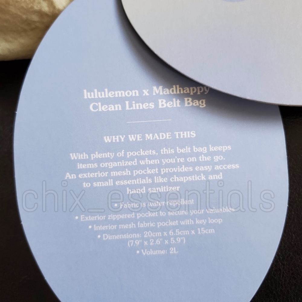 BNWT Lululemon x Madhappy Clean Lines Belt Bag - Picture 14 of 14